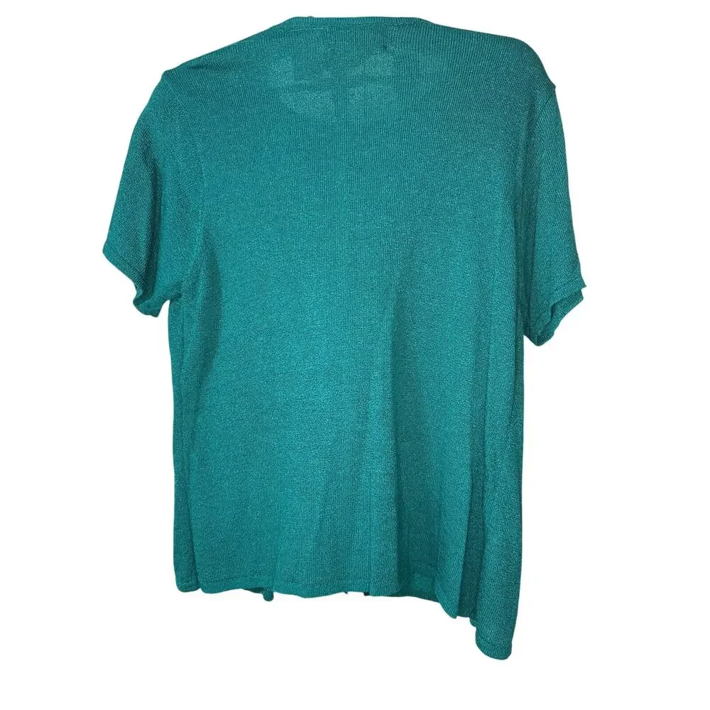 Sag Harbor Green‎ Inlay Sweater Women's Size Large